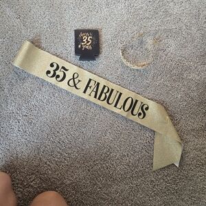 Gold 35 & Fabulous Sash